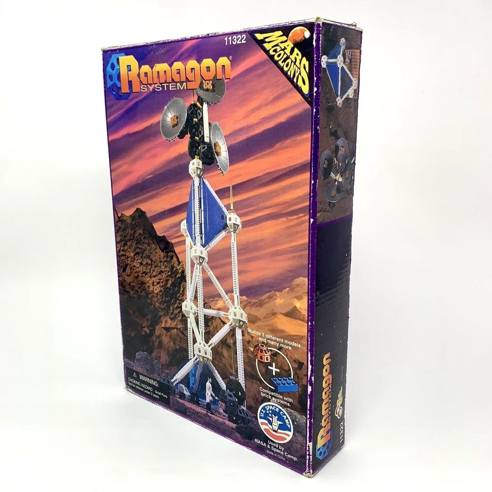Vtg 1996 Ramagon System Mars Colony Communication Tower 105 Pcs #11322 OPEN BOX
